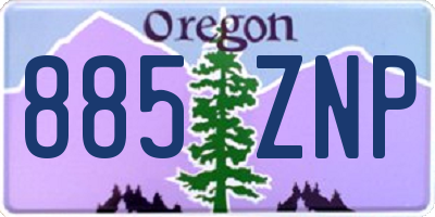OR license plate 885ZNP