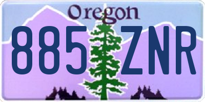 OR license plate 885ZNR