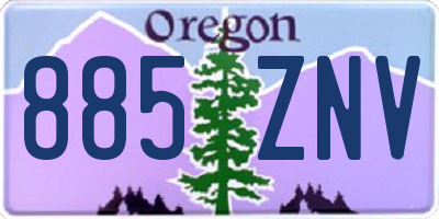 OR license plate 885ZNV
