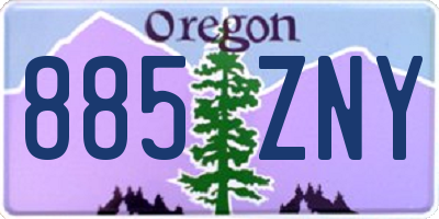 OR license plate 885ZNY