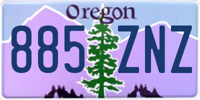 OR license plate 885ZNZ