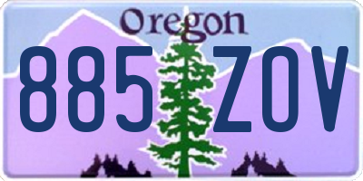 OR license plate 885ZOV