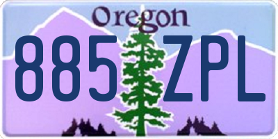 OR license plate 885ZPL