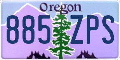 OR license plate 885ZPS