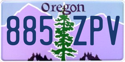 OR license plate 885ZPV