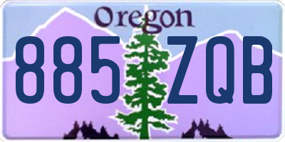 OR license plate 885ZQB