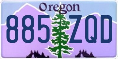 OR license plate 885ZQD