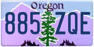 OR license plate 885ZQE