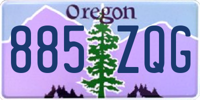OR license plate 885ZQG