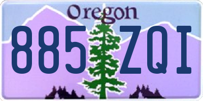 OR license plate 885ZQI