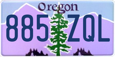 OR license plate 885ZQL