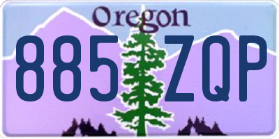 OR license plate 885ZQP