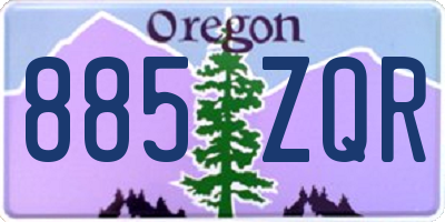 OR license plate 885ZQR
