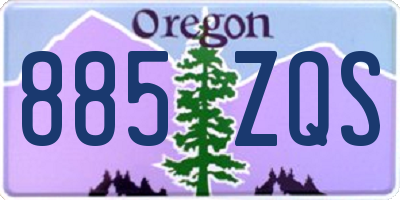 OR license plate 885ZQS