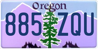 OR license plate 885ZQU