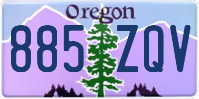 OR license plate 885ZQV