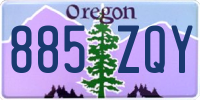 OR license plate 885ZQY