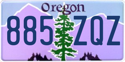 OR license plate 885ZQZ