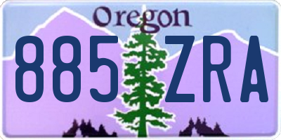 OR license plate 885ZRA