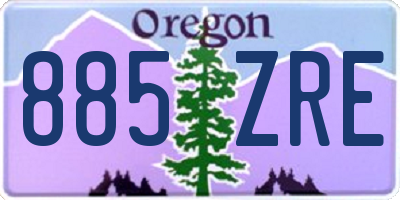 OR license plate 885ZRE
