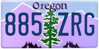 OR license plate 885ZRG
