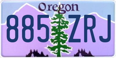 OR license plate 885ZRJ