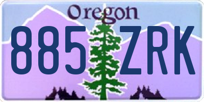 OR license plate 885ZRK
