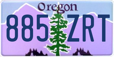 OR license plate 885ZRT