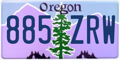 OR license plate 885ZRW
