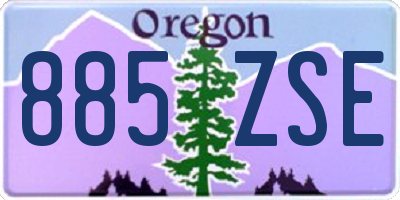 OR license plate 885ZSE