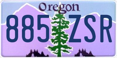 OR license plate 885ZSR