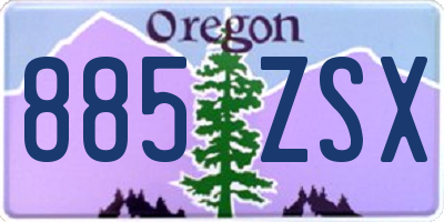 OR license plate 885ZSX