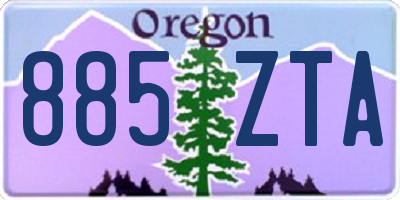 OR license plate 885ZTA