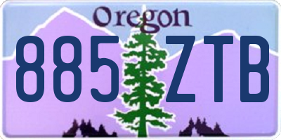 OR license plate 885ZTB