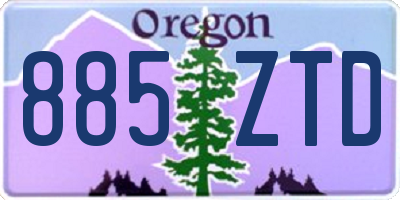 OR license plate 885ZTD