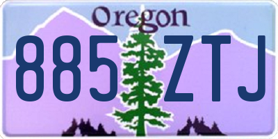 OR license plate 885ZTJ