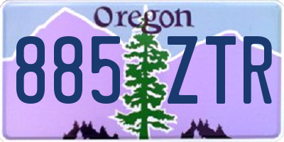 OR license plate 885ZTR