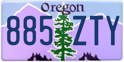 OR license plate 885ZTY