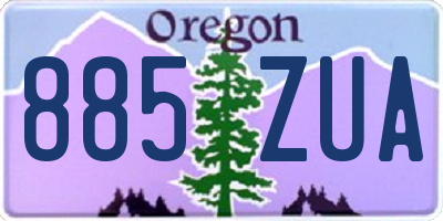 OR license plate 885ZUA