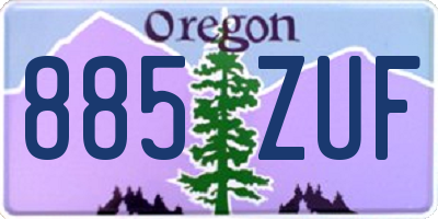 OR license plate 885ZUF