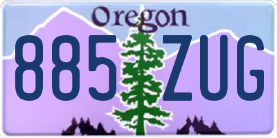 OR license plate 885ZUG