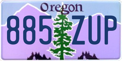 OR license plate 885ZUP