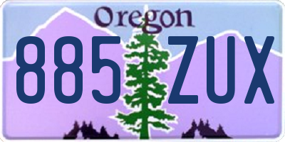 OR license plate 885ZUX