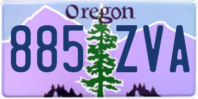 OR license plate 885ZVA