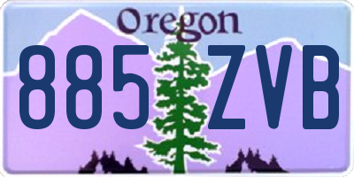 OR license plate 885ZVB
