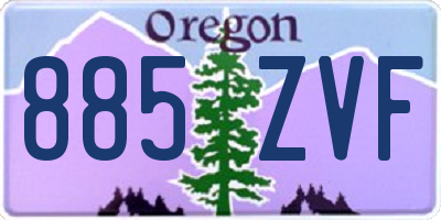 OR license plate 885ZVF