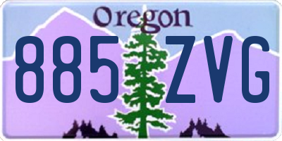 OR license plate 885ZVG