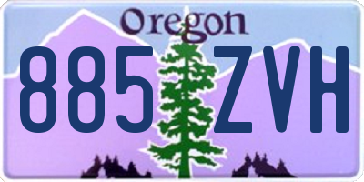 OR license plate 885ZVH