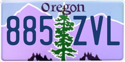 OR license plate 885ZVL