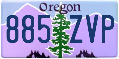 OR license plate 885ZVP
